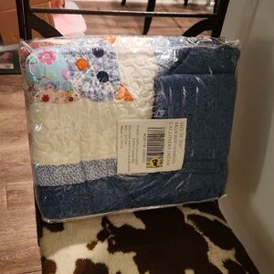 Handmade Colorful Cat Quilt 50x60in NWT
